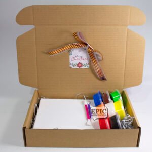 Christmas Clay Art w/Canvas Gift Box