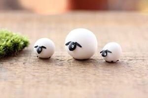 Round Sheep Figurine