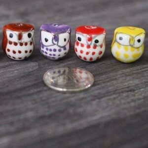 Mini Owl Porcelain Figurines